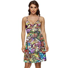 Character Disney Stained V-neck Pocket Summer Dress 