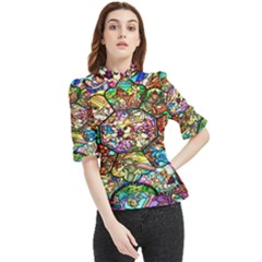 Character Disney Stained Frill Neck Blouse