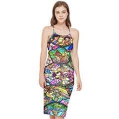 Character Disney Stained Bodycon Cross Back Summer Dress by artworkshop