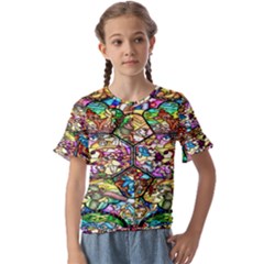 Character Disney Stained Kids  Cuff Sleeve Scrunch Bottom Tee