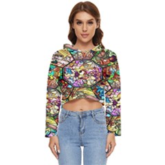 Character Disney Stained Women s Lightweight Cropped Hoodie