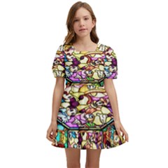 Character Disney Stained Kids  Short Sleeve Dolly Dress