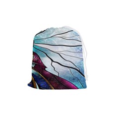 Anna Disney Frozen Stained Glass Drawstring Pouch (medium) by artworkshop