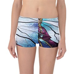 Anna Disney Frozen Stained Glass Reversible Boyleg Bikini Bottoms by artworkshop