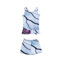 Anna Disney Frozen Stained Glass Kids  Boyleg Swimsuit by artworkshop