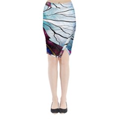 Anna Disney Frozen Stained Glass Midi Wrap Pencil Skirt by artworkshop