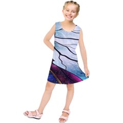 Anna Disney Frozen Stained Glass Kids  Tunic Dress by artworkshop