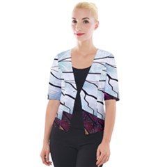 Anna Disney Frozen Stained Glass Cropped Button Cardigan by artworkshop