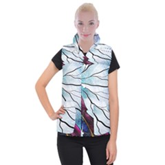 Anna Disney Frozen Stained Glass Women s Button Up Vest by artworkshop