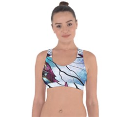 Anna Disney Frozen Stained Glass Cross String Back Sports Bra by artworkshop