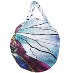 Anna Disney Frozen Stained Glass Giant Round Zipper Tote by artworkshop