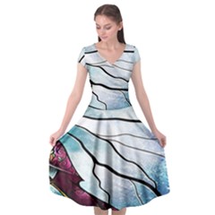 Anna Disney Frozen Stained Glass Cap Sleeve Wrap Front Dress by artworkshop