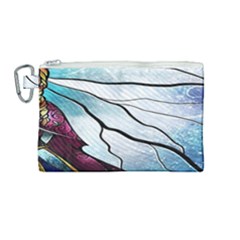 Anna Disney Frozen Stained Glass Canvas Cosmetic Bag (medium) by artworkshop