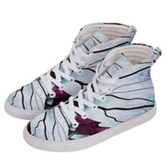 Anna Disney Frozen Stained Glass Women s Hi-top Skate Sneakers by artworkshop