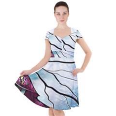 Anna Disney Frozen Stained Glass Cap Sleeve Midi Dress by artworkshop