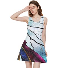 Anna Disney Frozen Stained Glass Inside Out Racerback Dress by artworkshop