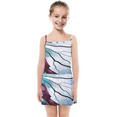 Anna Disney Frozen Stained Glass Kids  Summer Sun Dress by artworkshop