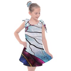 Anna Disney Frozen Stained Glass Kids  Tie Up Tunic Dress by artworkshop