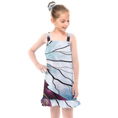 Anna Disney Frozen Stained Glass Kids  Overall Dress by artworkshop