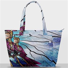 Anna Disney Frozen Stained Glass Back Pocket Shoulder Bag  by artworkshop