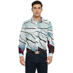 Anna Disney Frozen Stained Glass Men s Long Sleeve Pocket Shirt  by artworkshop