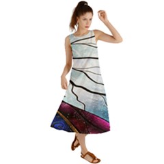 Anna Disney Frozen Stained Glass Summer Maxi Dress by artworkshop