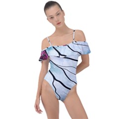 Anna Disney Frozen Stained Glass Frill Detail One Piece Swimsuit by artworkshop