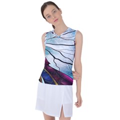 Anna Disney Frozen Stained Glass Women s Sleeveless Sports Top by artworkshop