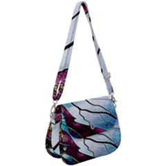 Anna Disney Frozen Stained Glass Saddle Handbag by artworkshop