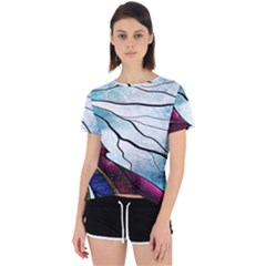 Anna Disney Frozen Stained Glass Open Back Sport Tee by artworkshop