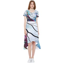 Anna Disney Frozen Stained Glass High Low Boho Dress by artworkshop