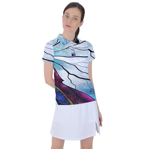 Anna Disney Frozen Stained Glass Women s Polo Tee by artworkshop