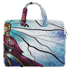 Anna Disney Frozen Stained Glass Macbook Pro 16  Double Pocket Laptop Bag  by artworkshop