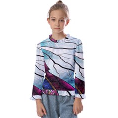 Anna Disney Frozen Stained Glass Kids  Frill Detail Tee