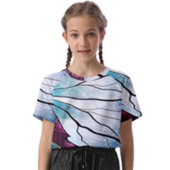 Anna Disney Frozen Stained Glass Kids  Basic Tee by artworkshop