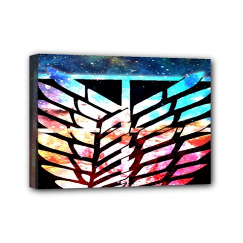 Attack On Titan Shingeki Galaxy Mini Canvas 7  X 5  (stretched) by artworkshop