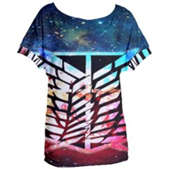 Attack On Titan Shingeki Galaxy Women s Oversized Tee by artworkshop