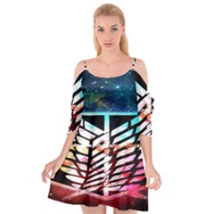 Attack On Titan Shingeki Galaxy Cutout Spaghetti Strap Chiffon Dress by artworkshop