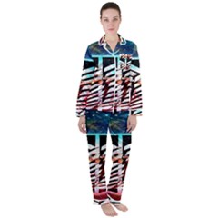 Attack On Titan Shingeki Galaxy Satin Long Sleeve Pajamas Set by artworkshop