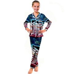 Attack On Titan Shingeki Galaxy Kid s Satin Long Sleeve Pajamas Set by artworkshop