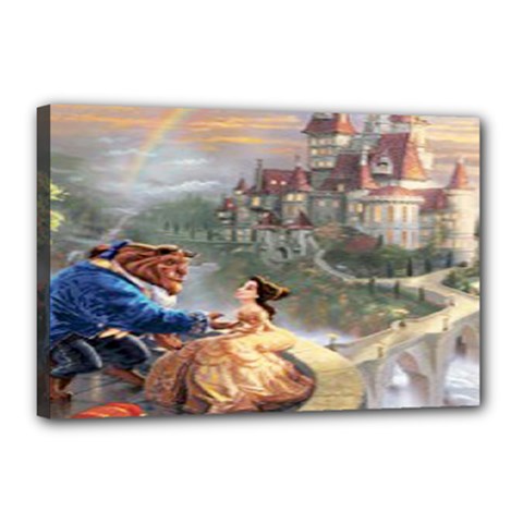 Beauty And The Beast Castle Canvas 18  X 12  (stretched) by artworkshop