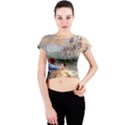 Beauty And The Beast Castle Crew Neck Crop Top View1