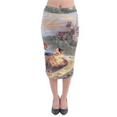 Beauty And The Beast Castle Midi Pencil Skirt by artworkshop