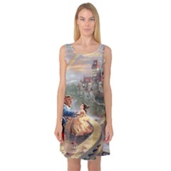 Beauty And The Beast Castle Sleeveless Satin Nightdress by artworkshop