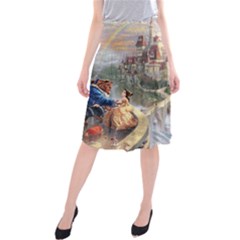 Beauty And The Beast Castle Midi Beach Skirt by artworkshop