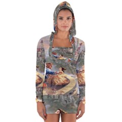 Beauty And The Beast Castle Long Sleeve Hooded T-shirt by artworkshop