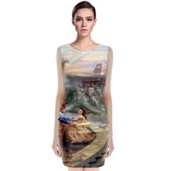 Beauty And The Beast Castle Classic Sleeveless Midi Dress by artworkshop