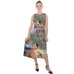 Beauty And The Beast Castle Midi Tie-back Chiffon Dress by artworkshop