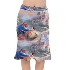 Beauty And The Beast Castle Short Mermaid Skirt by artworkshop