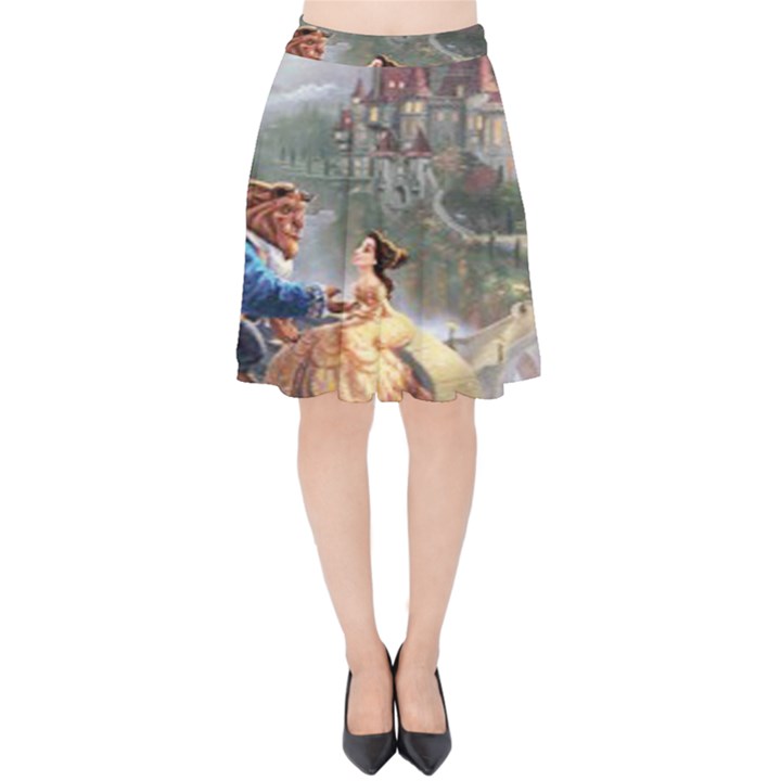 Beauty And The Beast Castle Velvet High Waist Skirt